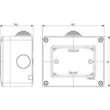 Carica l'immagine nel visualizzatore di Gallery, Vimar 0R14803 Contenitore da parete IP40, 3 moduli Eikon, Arké e Plana
