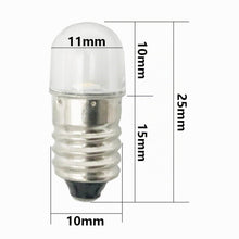 Carica l'immagine nel visualizzatore di Gallery, AC/DC E10 Lampadine, 10 pz 12V Bianco caldo E10 Lampadine di Ricambio Miniatura Vite Lampade LED 65Lm (12V, Bianco caldo