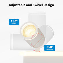 Carica l'immagine nel visualizzatore di Gallery, LVWIT Faretti Orientabili da Soffitto 2 Luce Moderna, Faretti da Parete Interno GU10 Bianco-Rettangoli, Faretti LED Soff