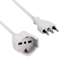 Carica l'immagine nel visualizzatore di Gallery, Velamp Prolunga elettrica da 5mt - Presa polivalente (Schuko + 10/16A) - Spina Grande 16A – Cavo elettrico multipolare 3