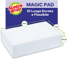 Carica l'immagine nel visualizzatore di Gallery, Scotch-Brite Magic Pad, gomma cancella macchie, confezione da 10 pezzi + 2 gratuiti