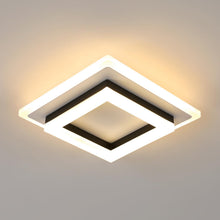 Carica l'immagine nel visualizzatore di Gallery, Lampada da Soffitto a LED, 24W Quadrata Moderno Nero