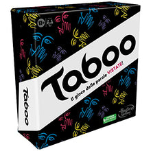 Carica l'immagine nel visualizzatore di Gallery, Hasbro Taboo classico, gioco di società con parole da indovinare per adulti e adolescenti, gioco da tavolo per 4 o più giocatori dai 13 anni in su