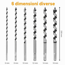 Carica l'immagine nel visualizzatore di Gallery, Flintronic Auger Bit, 6pz-6/8/10/12/14/16mm