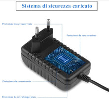 Carica l'immagine nel visualizzatore di Gallery, Adattatore AC-DC 24V 1A Alimentatore AC220V da 230V a DC24V con 8 adattatori per spina Caricabatterie DC24V 100mA a 1000mA (DC24Va 1A)