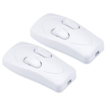 Carica l'immagine nel visualizzatore di Gallery, QUARKZMAN Interruttore Cavo Inline Lampada AC 250V 1A On/Off Bianco 2pz
