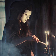 Carica l'immagine nel visualizzatore di Gallery, Zeayebsr 1pc Costume da strega con cappuccio nero di Halloween, travestimento da strega, accessori cosplay per adulti e bambini per riunioni di famiglia