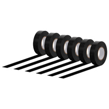 Carica l'immagine nel visualizzatore di Gallery, Amazon Basics Nastro isolante da 1.9 cm x 18.3 m, 6 unità, confezione da 1, nero, ottimo per attività e riparazioni dome