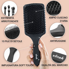 Carica l'immagine nel visualizzatore di Gallery, vinsk® Paddle Brush | Spazzola per capelli senza tirare | Spazzola a pale per uno styling efficace + massima circolazione | Spazzola districante bagnata per capelli di donne e uomini