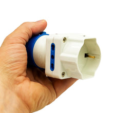 Carica l'immagine nel visualizzatore di Gallery, Adattatore Industriale CEE Blu 2P+T 16A 250V con Presa Schuko