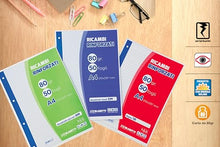 Carica l&#39;immagine nel visualizzatore di Gallery, Blasetti Ricambi Rinforzati - Confezione da 40 fogli a quadretti formato A4, Rigatura 0Q, fogli di ricambio per raccoglitori e copertine ad anelli, fogli di carta ricaricabili da 80gr