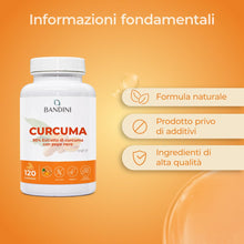 Carica l'immagine nel visualizzatore di Gallery, Bandini® Curcuma 120 capsule/4 mesi di fornitura | 700 mg per capsula