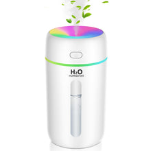 Carica l'immagine nel visualizzatore di Gallery, Kissleaf Mini umidificatore da 250 ml, per camera da letto/cameretta dei bambini/piante, luce a 7 colori, 6H, lunga dura