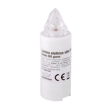 Carica l'immagine nel visualizzatore di Gallery, La Briantina Lumino Elettrico a Led Stilo, Durata 365 Giorni, Bianco con Luce Fissa Tremolante, h9.5xø3 cm