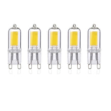 Carica l'immagine nel visualizzatore di Gallery, Set di 5 lampadine LED G9 2W, equivalenti a alogene 25 W, coperchio in vetro, 6000 K, bianco freddo, 250 lumen, angolo d