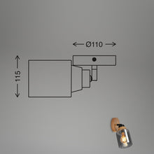 Carica l'immagine nel visualizzatore di Gallery, BRILONER – Lampada da lettura, Applique Interno, Lampada, Lampada da parete Interno, Girevole, Lampada da Soggiorno, Ner
