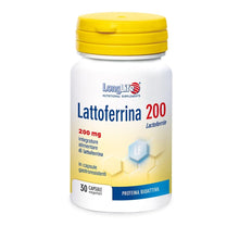 Carica l'immagine nel visualizzatore di Gallery, LongLife® Lattoferrina 200 | 100% naturale da latte vaccino | Alto dosaggio (200mg/cps) | Capsule gastroresistenti | Sis