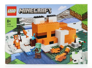 LEGO Minecraft Il Capanno della Volpe, Mattoncini da Costruzione, Set con Zombie e Animali, Giochi per Bambino e Bambina da 8 Anni, Idee Regalo 21178