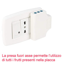 Carica l'immagine nel visualizzatore di Gallery, Adattatore Spaziozero con spina 16A 2P+T - 3 prese 10/16A 2P+T - Bianco