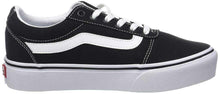 Carica l'immagine nel visualizzatore di Gallery, Vans Ward Platform Canvas - Scarpe da Ginnastica Basse Donna, Nero ((Canvas) Black/White 187)