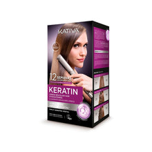 Carica l'immagine nel visualizzatore di Gallery, Kativa - Keratin Alisado Brasileño, Kit Stiratura Brasiliana - Lisciante Anti Crespo alla Cheratina, Senza Formaldeide e Solfati - con Shampoo, Balsamo e Maschera Trattamento