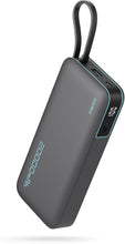 Carica l'immagine nel visualizzatore di Gallery, CUKTECH 45W 20000mAh Power Bank con Cavi Integrati, Ricarica Rapida Batteria Esterna con 2 Porte, Display Digitale, USB C Caricatore Portatile Caricabatterie per MacBook Air, Galaxy S23, iPhone 15 Pro