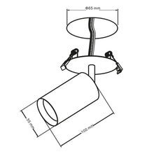 Carica l'immagine nel visualizzatore di Gallery, Maclean Faretti da incasso a soffitto rotondi in alluminio | Attacco GU10 fino a 40W | faretto moderno orientabile per c