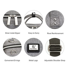 Carica l'immagine nel visualizzatore di Gallery, Borsa a tracolla per pannolini, grande capacità, in Oxford, impermeabile, organizer originale per bambine e ragazzi, con 2 tasche isotermiche biberon, 2 ganci per passeggino e 1 fasciatoio