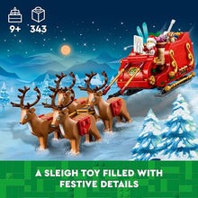 Carica l&#39;immagine nel visualizzatore di Gallery, LEGO Slitta di Babbo Natale Giocattolo, Set di Giochi Creativi per Bambini e Bambine da 9 Anni in su con Minifigure, Renne, Chitarra, Orsacchiotto e Sci, Idea Regalo Natalizia, Decorazione Casa 40499