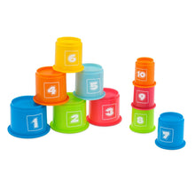 Carica l'immagine nel visualizzatore di Gallery, Chicco Gioco Tazze Impilabili, Gioco Forme e Incastri, 10 Tazze Con Dimensioni e Colori Diversi da Impilare, Con Numeri 