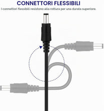 Carica l'immagine nel visualizzatore di Gallery, Cavo di Prolunga di Alimentazione CC DC 2.1mm / 5.5mm Jack Maschio a Femmina 2m Adattatore CCTV Connettore Compatibile c