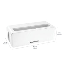 Carica l'immagine nel visualizzatore di Gallery, Amazon Basics Scatola portacavi per nascondere e organizzare i cavi, grande, colore: bianco