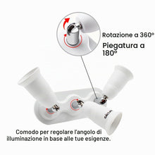 Carica l'immagine nel visualizzatore di Gallery, DiCUNO E27 3 en 1 Adattatore splitter, Convertitore orizzontale, 1 Pezzi