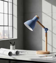 Carica l'immagine nel visualizzatore di Gallery, BEL AIR HOME - Lampada da scrivania TEACHER - metallo e legno - 1xE-27 - design moderno ed elegante - ideale per ufficio