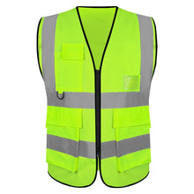 Carica l'immagine nel visualizzatore di Gallery, Adiwo Gilet di Sicurezza Riflettente, Alta Visibilità Giacca da Lavoro Riflettente con Tasche e Cerniera per Lavori all'
