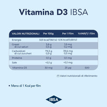 Carica l'immagine nel visualizzatore di Gallery, Vitamina D3 IBSA 1000 UI - 30 Film Orodispersibili