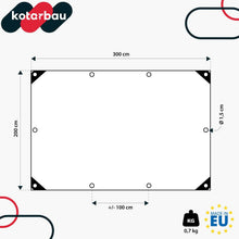 Carica l'immagine nel visualizzatore di Gallery, KOTARBAU® Telo Impermeabile Esterno - Polietilene - 2 x 3 m - Trasparente - Telo Occhiellato - Telone Campeggio - Copert