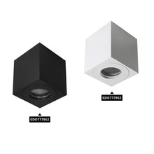 Carica l'immagine nel visualizzatore di Gallery, EDO Faretto da Soffitto Bianco GU10 80x80x95mm Quadrato LARKS - Plafoniera da Superficie Orientabili Moderna Spot Allumi