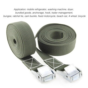 4 cinghie con cricchetto, cinghie di tensione regolabili per bagagli, furgoni, camion, moto (giallo), 2 m x 25 mm