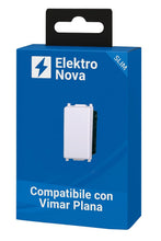 Carica l'immagine nel visualizzatore di Gallery, Elektronova Pulsante Unipolare 1P 10A Bianco compatibile Vimar Plana Kit 4 Pezzi 1001