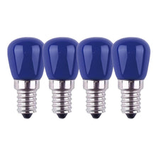 Carica l'immagine nel visualizzatore di Gallery, 4 lampadine LED E14 blu da 3 W, E14, blu decorative, ricambio per lampadine rosse da 25 W, adatte per illuminazione ambi