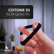 Carica l'immagine nel visualizzatore di Gallery, 50 Elastici per capelli - Neri – Spessi in cotone - Senza metallo