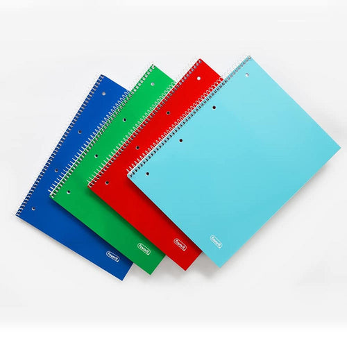 Favorit cf.5 Quaderni Spiralati A4, A Righe, Carta 80g/Mq, 1 rosso, 1 blu, 1 verde, 1 turchese + 1 colore a rotazione