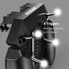 Carica l'immagine nel visualizzatore di Gallery, Mobile Controller con Fan Ventola Raffreddamento, Smartphone Trigger 6 Finger L1 R1 L2 R2 per PUBG COD Telefono Cellular