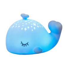Carica l'immagine nel visualizzatore di Gallery, Luce Notturna Balena, Lampada Bambini in Silicone Morbido, Dimmerabile, RGB 7 Colori, Touch Ricaricabile, Timer 30 Min, 