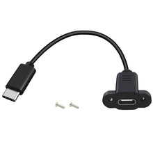Carica l'immagine nel visualizzatore di Gallery, Prolunga USB C 3.2 per Montaggio a Pannello 20Gbps Cavo Prolunga USB C Maschio Femmina per Laptop, Tablet, Cellulare (Ne