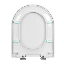 Carica l'immagine nel visualizzatore di Gallery, WOLTU Copriwater Sedile WC Coperchio con Chiusura Ammortizzata Soft Close Toilet Seat Bagno in Plastica Antibatterico Bianco WS2544