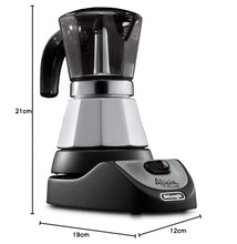 Carica l&#39;immagine nel visualizzatore di Gallery, De&#39;Longhi Alicia PLUS EMKM4.B Caffettiera Moka Elettrica 2-4 Tazze, 450 W, Nero/Argento