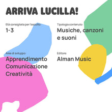 Carica l&#39;immagine nel visualizzatore di Gallery, FABA Personaggio Sonoro – Arriva Lucilla! – Musiche, canzoni e suoni per bambini e bambine 1-3 anni - Ascoltabile con FABA Raccontastorie e FABA+, gioco educativo versione italiana