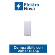 Carica l'immagine nel visualizzatore di Gallery, Elektronova Falso Polo Bianco compatibile Vimar Plana Confezione 8 Pezzi 0100
